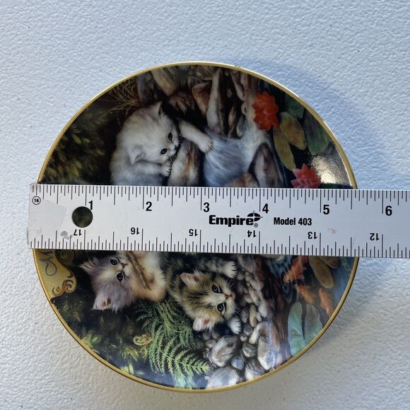 March By The Lily Pond Plate Cat Kitten Jurgen Scholz Timeless Tails 1999 - Picture 8 of 8